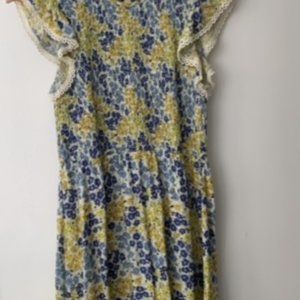 Lost and Wander Blossom Flutter Sleeve Midi Dress - Size S